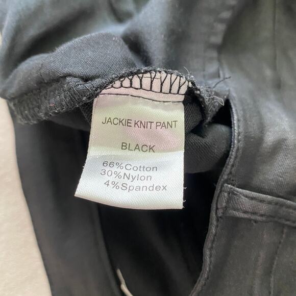 PPLA Jackie Faux Leather Style Knit Moto Pants Size Medium EUC Stretch Black - Picture 6 of 11